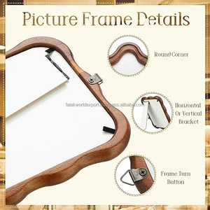 Natural Oak Wood Picture <b>Frames</b> Deep Profile Tabletop Rectangular Photo Holder Handcrafted Desktop Display Home Office Decor - Product Image 6
