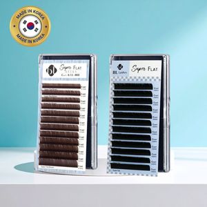 [BL Lashes] Extension Ciglia Super Piatte Premium in PBT Coreano (Curvatura B,C,D,U,J) (0.05~0.18mm) Fibra Naturale Morbida Cruelty Free - Product Image 1