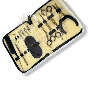 Hair Extension Beading Tool Kit Stainless Steel Hair Extensions Micro link Bead Closer and Remover <b>Pliers</b> <b>set</b> - Product Image 1