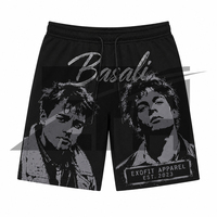 Shorts Asali pour hommes de haute qualité, de marque de luxe, vintage, imprimés en relief, avec cordon de serrage, 100% coton, taille mi-haute, séchage rapide