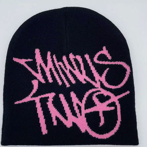 Bonnet en tricot unisexe Econex Sports Fashion Wear, super doux, 100% acrylique, doublé, style streetwear, broderie unie, avec revers pour le ski, pour l'extérieur - Product Image 2