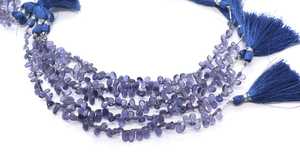 ลูกปัดอิโอไลต์ทรงหยดน้ำเจียระไนธรรมชาติ AAA ขนาด 5x7 มม. ลูกปัดอิโอไลต์สีน้ำเงินธรรมชาติทรงหยดน้ำ 8 นิ้ว อิโอไลต์ทรงหยดน้ำเจียระไน - Product Image 6