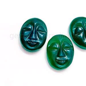 Natural Green Onyx Hand Carved <b>Face</b> Shape Loose Gemstone Charms For Jewelry <b>Making</b> Onyx Human <b>Face</b> Figurine Carvings Wholesale - Product Image 2