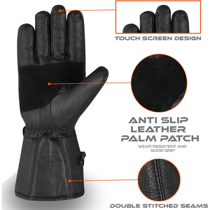 Hot Sale Unisex Sports Full Finger Motorbike Leather <b>Gloves</b> Breathable Waterproof Thermal Insulated <b>Touchscreen</b> Racing <b>Gloves</b> - Product Image 3
