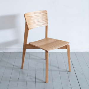 Modern Scandinavian Solid Teak Wood <b>Dining</b> <b>Chair</b> Minimalist Design Natural Finish <b>Stackable</b> Wood <b>Chair</b> - Product Image 1