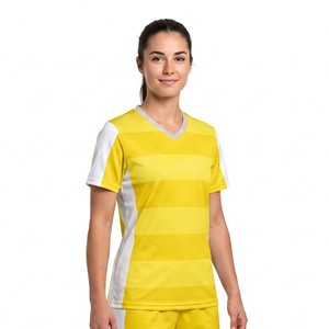 Women V-Neck Soccer Jersey Short Sleeve Summer Soccer Jerseys For Women's Training Football Shirt Women - Product Image 1