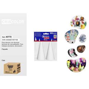 Cônes en mousse polyfoam POREX 10 cm, 2 unités, pour travaux manuels - Product Image 1