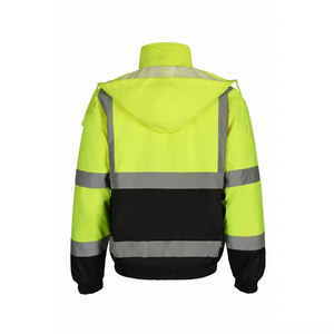 High Visibility <b>Pink</b> Safety <b>Jacket</b> <b>Waterproof</b> Polyester Reflective Workwear for Winter with Customizable Logo - Product Image 4