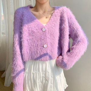 Women's Embroidered V-neck Knit <b>Cardigan</b> <b>Sweater</b> Long Sleeve Open Front Casual Fashion Outerwear Soft Warm Autumn Winter Coat - Product Image 3