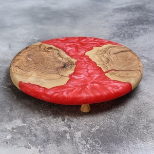 Support à gâteau rond en résine sur mesure, piédestal pour gâteau de mariage avec motif floral, outils pour gâteau de mariage - Product Image 5