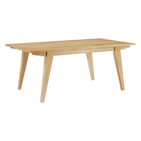 Mesa de Centro Moderna Estilo Japandi, Minimalista, de Madera Sólida con Texturas Orgánicas, Diseño Contemporáneo de Líneas Limpias, Rectangular, Fácil de Armar