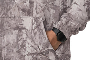 Sweat-shirt à capuche oversize en molleton 100% coton à imprimé feuilles camouflage, manches longues, décontracté, streetwear d'hiver, poche par sublimation - Product Image 3
