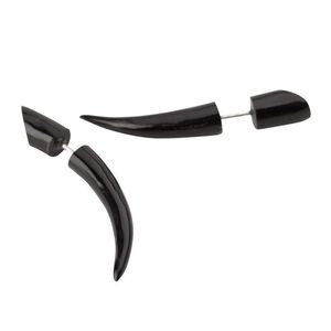 Pendientes artesanales de cuerno natural para mujeres y niñas, 100% natural, ecológico, hecho a mano, de lujo, de cuerno de vaca, buey, búfalo, de alta calidad. - Product Image 2