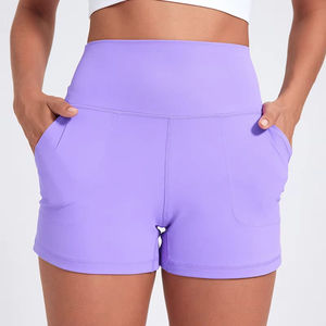 Shorts de Yoga para Mujer OEM ODM, Shorts Deportivos Ligeros y Cómodos para Correr, Shorts de Yoga para Mujer, Shorts Deportivos Elásticos para Entrenamiento - Product Image 1