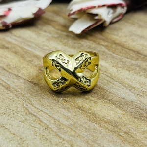 Market Favorite Brass <b>Cross</b> <b>Ring</b> Boho Infinity <b>Rings</b> Women Brass <b>Ring</b> Women 18k Gold Plated Tribal <b>Cross</b> Jewelry Wholesale/OEM - Product Image 1