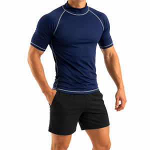 <b>Men's</b> Sleeve <b>Compression</b> T <b>Shirt</b> Breathable Quick Dry Slim Fit Sports Top Workout Training Tee - Product Image 3