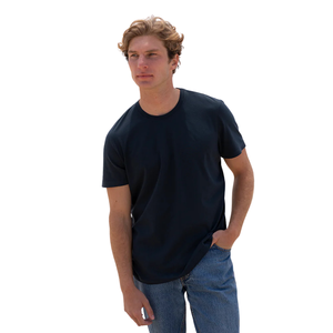 T-shirt pour homme en coton 100% brodé de qualité supérieure, 230g, couleur marine, confortable, décontracté, streetwear, tee-shirt doux et respirant - Product Image 4