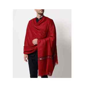 Châle en laine personnalisé pour homme, couleur unie, fabricant OEM, faible MOQ, léger, en pure laine, chaud pour l'hiver, style traditionnel drapé, pour homme musulman - Product Image 2