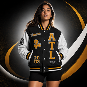 High Quality <b>Men</b> & Kids Custom Logo Windproof Polyester/Cotton <b>Baseball</b> Varsity <b>Jacket</b> College Style Sports Team Letterman - Product Image 1