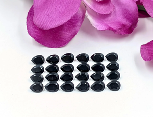 Spinelle noire naturelle de qualité AAA, taille poire facettée, 7*5 mm, pierre précieuse 100% naturelle pour la fabrication de bijoux, prix de gros - Product Image 1