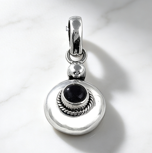 925 Sterling Silver Black Onyx Pendant Elegant and Stylish Charms - Product Image 3