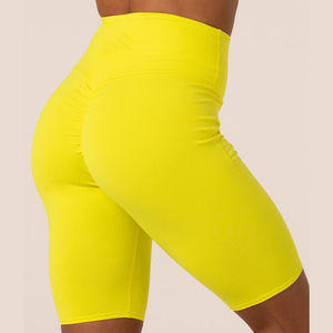 Shorts de sport personnalisés avec logo pour femmes, doux au toucher, taille haute, style cycliste, en spandex, pour le yoga, la danse et la gym en été - Product Image 3