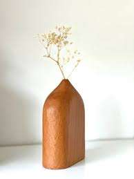 Vase en bois de bambou léger et personnalisable, d'inspiration antique, pour la décoration intérieure, cadeaux classiques faits à la main, durable, pour la fête des mères - Product Image 2