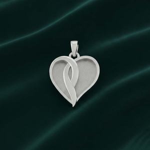 925 Sterling Silver Heart Shape 13x13mm Pendant Base Blank Bezel Setting DIY <b>Memorial</b> Jewelry for Resin Ashes Hair Breastmilk - Product Image 5