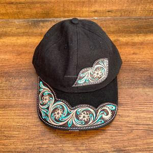 2024 nouveaux produits mode personnalisé usiné à la main en cuir Patch camionneur chapeau pour unisexe haute qualité casquette avec Snapback réglable - Product Image 4