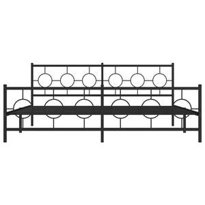 Cadre de lit rectangulaire complet en métal noir avec revêtement en poudre noire - Product Image 5