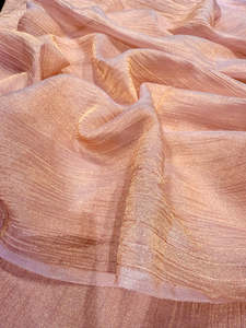 Premium Metallic <b>Tissue</b> Fabric Soft Shiny Woven Lurex Luxury Dress Material Bridal <b>Wedding</b> Party Wear Garment Fabric Made in Ind - Product Image 4