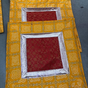 เสื่อ Pooja Aasan สำหรับวัดบ้านเสื่อที่นั่งสวดมนต์ทำด้วยมือสำหรับการนมัสการในชีวิตประจำวันและการใช้ในพิธีกรรม - Product Image 2