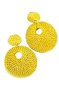 À la mode de haute qualité broderie dorée avec noir et blanc vache impression graine perlée frange boucle d'oreille boucle d'oreille à la main élégant pour fille - Product Image 4