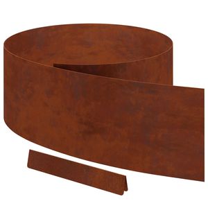 Bordillos de acero envejecido para césped, 450 x 0.05 x 15 cm, producto de bordillos - Product Image 1