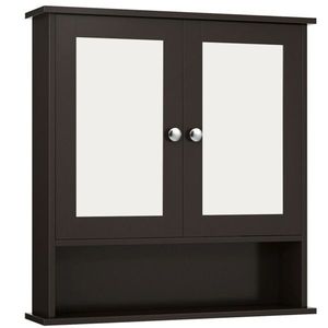 Mobile bagno marrone con mobili a specchio per il tuo spazio - Product Image 3