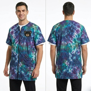Chaqueta de peluquería canina Tie Dye para hombre, bata de peluquería canina con cremallera completa, capa de peluquería con cremallera y cuello redondo para salón de belleza canina - Product Image 5