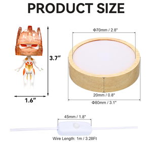 HelmeTeam Glitters Jupiter Veilleuse LED avec base, câble USB, commande à un bouton, lumière blanc chaud doux 2700K, petite taille, cadeau décoratif - Product Image 5