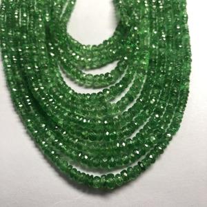 Cuentas de Granate Verde Natural Facetadas de 3mm y 4mm, Hechas a Mano, para Joyería, Compras en Línea en Alibaba India - Product Image 3