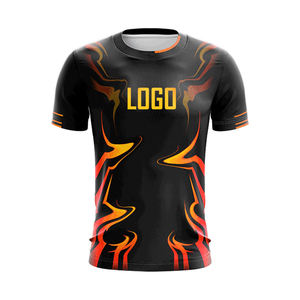 Camiseta Deportiva Sublimada SFIVE INDUSTRIES para E-Sports, Color Gris Oscuro, Naranja y Blanco, Secado Rápido, Cuello Redondo, para Adultos - Product Image 3