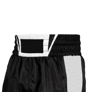Shorts de boxe pour hommes, noir et blanc, respirants, en polyester, vêtements d'arts martiaux, coupe régulière, shorts d'entraînement pour adultes - Product Image 3