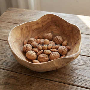 Handcrafted Solid Wooden <b>Bowl</b> Handmade Root Wooden Salad <b>Bowl</b> Wooden Kitchen Decor <b>Large</b> Serving <b>Bowl</b> - Product Image 4