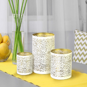 Set of 3 Black and Gold Metal Votive <b>Candle</b> Holders Decorative Tabletop Votive Holder Pillar Votive & Tealight <b>Candle</b> Holders - Product Image 5