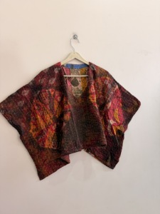 Women's Bohemian <b>Patchwork</b> Blouse Short Sleeve O-Neck Loose Fit Cotton Top All Seasons Washable Stitched Design - Product Image 1