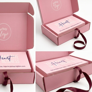 No Pollution Printed Logo Airplane Box Clothing Cosmetics Packaging <b>Folding</b> Paper Box Pink Corrugated Mailer Shipping Box - Product Image 2