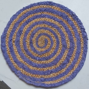 Ensemble de 15 sets de table ronds en jute et coton, cousus à la main, écologiques, avec motif de dessous de verre, pour la décoration de table - Product Image 4
