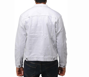 Chaqueta de mezclilla ajustada de algodón premium para hombre, estilo moderno, con logo frontal recubierto, estilo urbano, chaqueta de invierno personalizable a precio económico. - Product Image 2