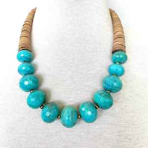 Designer Resin Beaded <b>Necklace</b> Artistic <b>Statement</b> Jewelry Piece Perfect for Casual Outfits Office Wear and Evening Gatherings - Product Image 3
