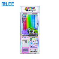 Machine à griffes d'arcade 2 joueurs, jeu de grue à monnayeur avec distributeur de prix, joystick, lumières LED arc-en-ciel et roues
