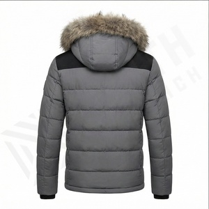 Oem Parka utilitaire rembourré en coton à col montant personnalisé pour hommes Toile saison d'hiver Doudoune pour hommes Mode masculine - Product Image 3