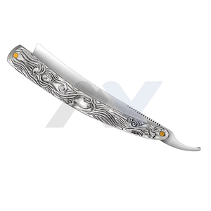 Premium <b>Straight</b> <b>Razor</b> with First Layer Cowhide Strop Stainless Steel <b>Straight</b> Edge Barber <b>Razor</b> for Men Professional Home - Product Image 5